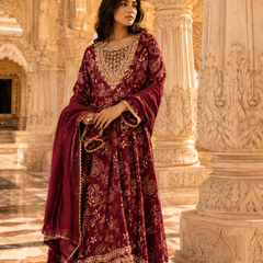 Women's Printed Berlin Anarkali Kurta Set