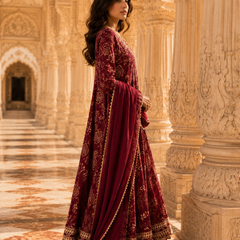 Women's Printed Berlin Anarkali Kurta Set
