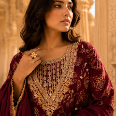Women's Printed Berlin Anarkali Kurta Set