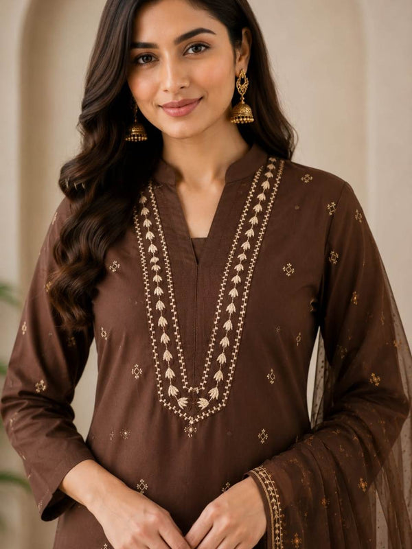 Women's Printed Cotton Ethnic Suit Set