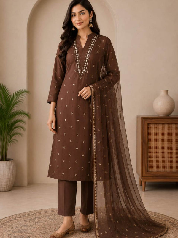 Women's Printed Cotton Ethnic Suit Set