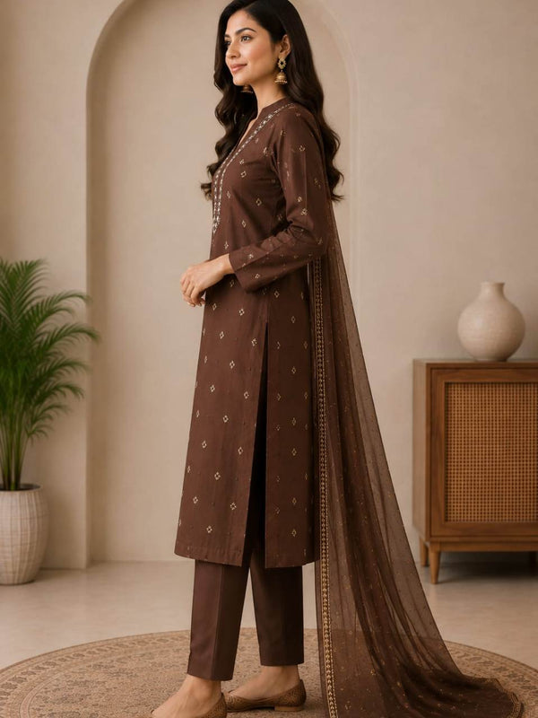 Women's Printed Cotton Ethnic Suit Set