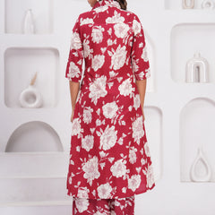 Women's Floral Printed Rayon Co-Ord Set
