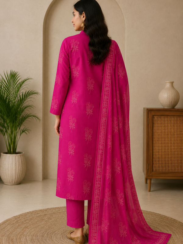 Women's Printed Cotton Ethnic Suit Set
