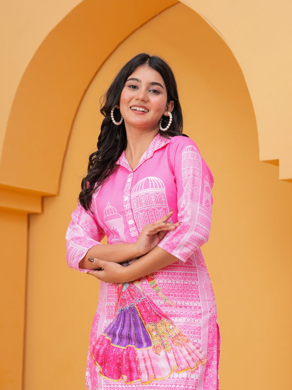 Women's Printed Rayon Co-Ord Set